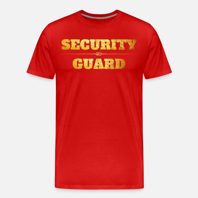 Security Guard - Männer Premium Bio T-Shirt - Rot