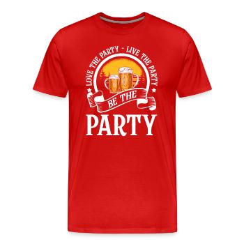 Party Geburtstag Trinken Mädelsabend - Männer Premium Bio T-Shirt - Rot - Vorne - Damien (186cm)