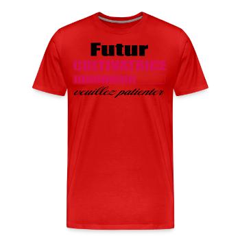 Futur Cultivatrice - T-shirt bio Premium Homme - rouge - Devant - Damien (186cm)