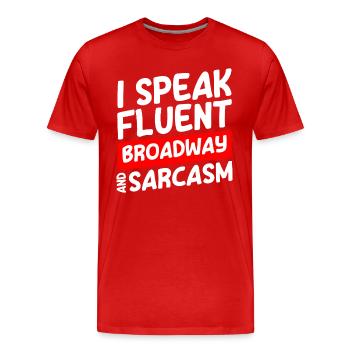 Schauspieler Probe Theaterstück Oper - Männer Premium Bio T-Shirt - Rot - Vorne - Damien (186cm)