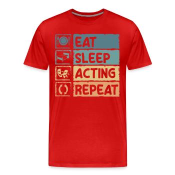 Actor Rehearsal Comedy Opera - Men's Premium Organic T-Shirt - red - Front - Damien (186cm)