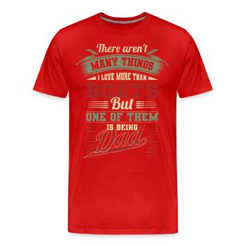 Vatertag Boot Segelboote Papa Geburtstagsgeschenk - Männer Premium Bio T-Shirt - Rot - Vorne - Damien (186cm)