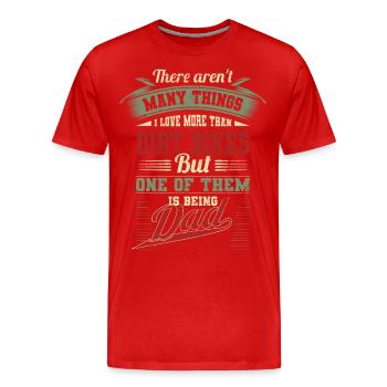 Vatertag Dirt Bike Motocross Geburtstag Geschenk - Männer Premium Bio T-Shirt - Rot - Vorne - Damien (186cm)