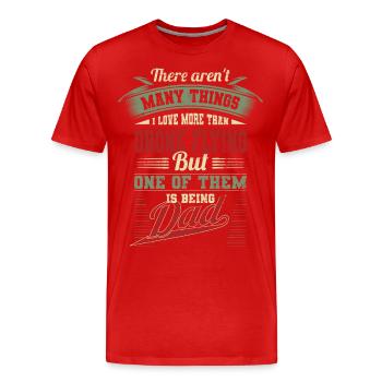 Father's Day Drone Daddy Daddy Birthday Gift - Men's Premium Organic T-Shirt - red - Front - Damien (186cm)