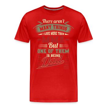 Father's Day MMA Mixed Martial Arts Papa Gift - Men's Premium Organic T-Shirt - red - Front - Damien (186cm)