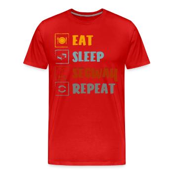 Segway Transport Balance Tour - Männer Premium Bio T-Shirt - Rot - Vorne - Damien (186cm)