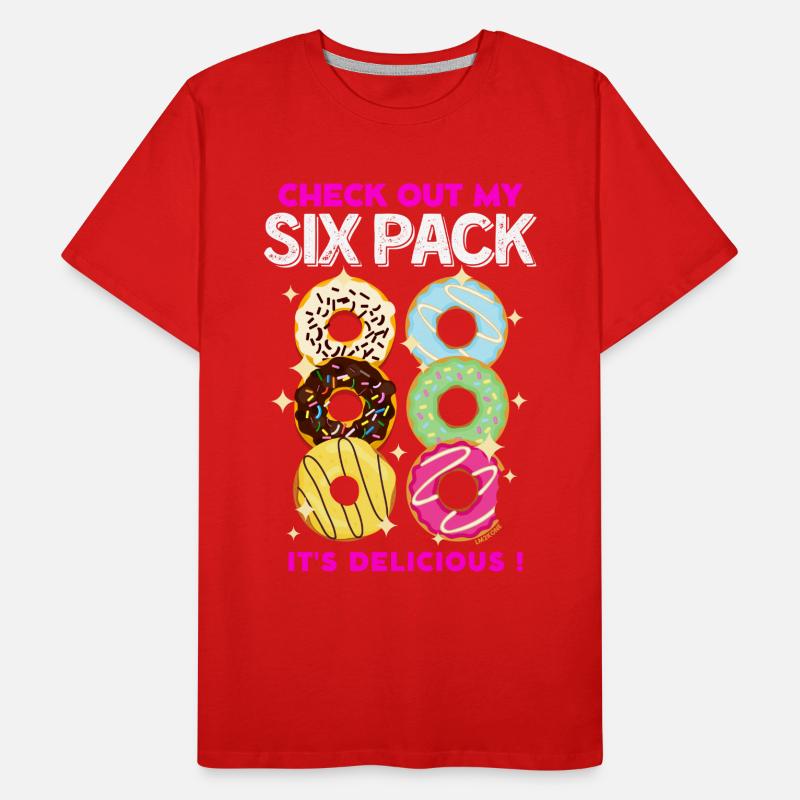 Regarde mon pack de six ! - Donuts T-shirt bio Premium Homme