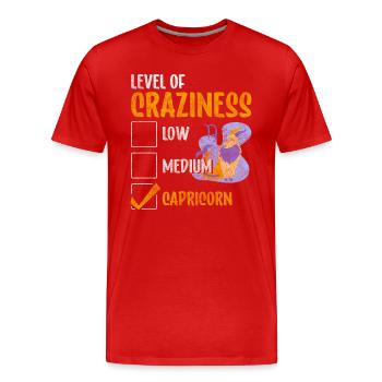 Élément Capricorne Superstition terrestre - T-shirt bio Premium Homme - rouge - Devant - Damien (186cm)