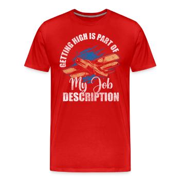 Airplane Model Building Glider - Men's Premium Organic T-Shirt - red - Front - Damien (186cm)