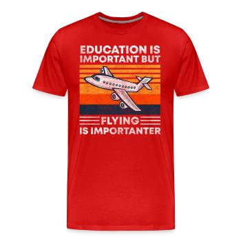 Pilote Travail Pilotes Planeurs - T-shirt bio Premium Homme - rouge - Devant - Damien (186cm)