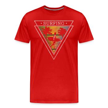 Surfer Sea Windsurfer Cool - T-shirt bio Premium Homme - rouge - Devant - Damien (186cm)