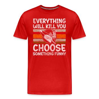 Surfer Wave Windsurfing Cool - T-shirt bio Premium Homme - rouge - Devant - Damien (186cm)