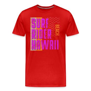 Surf Planche de surf Eau - T-shirt bio Premium Homme - rouge - Devant - Damien (186cm)