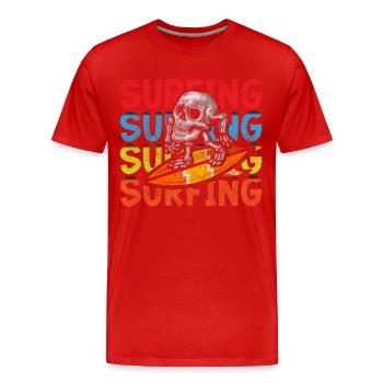 Wassersport Windsurfen Cool - Männer Premium Bio T-Shirt - Rot - Vorne - Damien (186cm)
