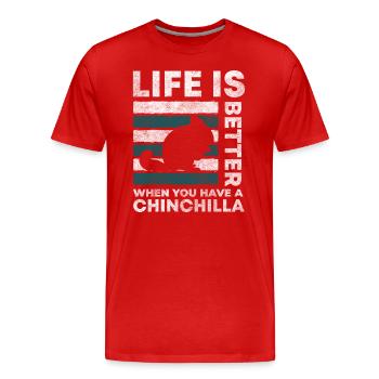 Pet Animal Cute - Men's Premium Organic T-Shirt - red - Front - Damien (186cm)