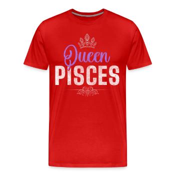 Constellation du signe du zodiaque Neptune - T-shirt bio Premium Homme - rouge - Devant - Damien (186cm)