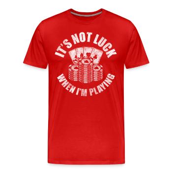 Kartenspiel Glücksspiel Blackjack - Männer Premium Bio T-Shirt - Rot - Vorne - Damien (186cm)