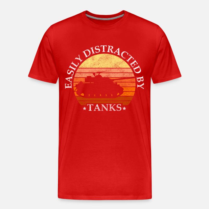 Puissance de combat léopard - T-shirt bio Premium Homme - rouge