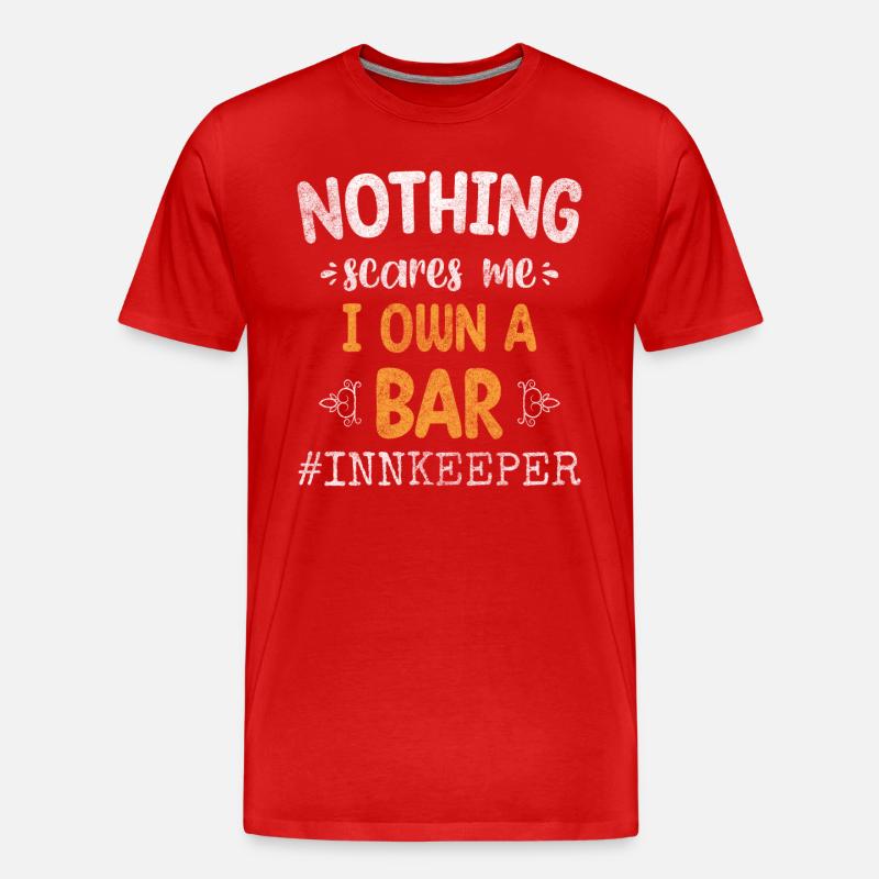 Wirtshaus Bar Tabak - Männer Premium Bio T-Shirt - Rot