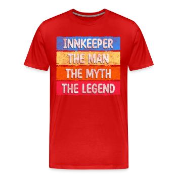 Wirt Bier Bar Tabak - Men's Premium Organic T-Shirt - red - Front - Damien (186cm)