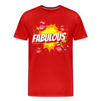 Comicstyle Stil Sprechblase Pow! - Männer Premium Bio T-Shirt - Rot - Vorne - Damien (186cm)