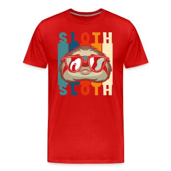 Chill out Hang out comfortably - Men's Premium Organic T-Shirt - red - Front - Damien (186cm)