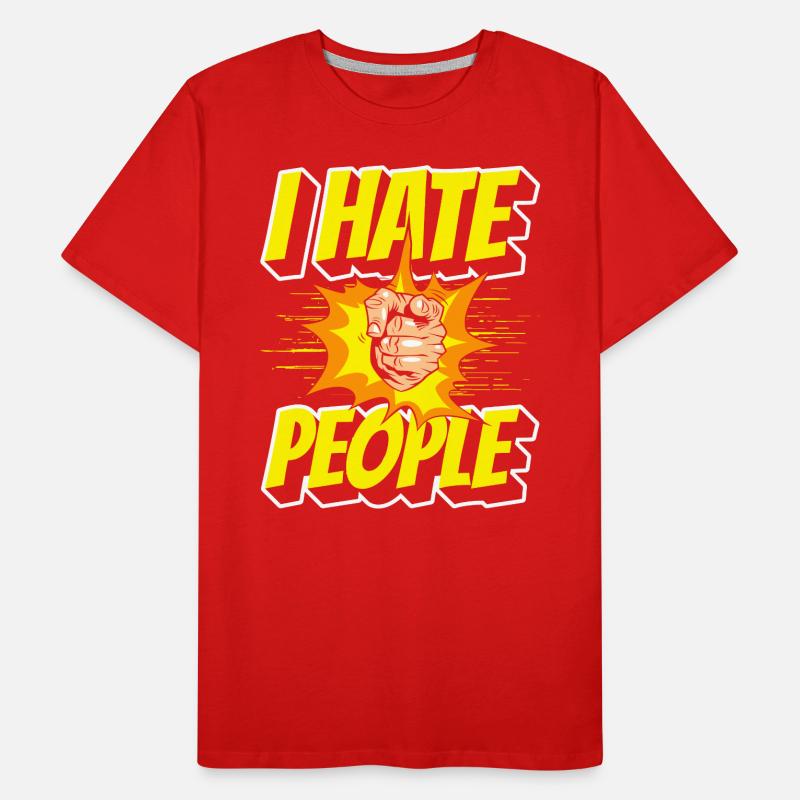 Hatred, humor, aversion, irony Men's Premium Organic T-Shirt