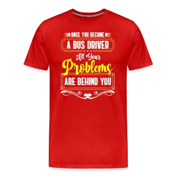 Driver bus driver - Men's Premium Organic T-Shirt - red - Front - Damien (186cm)