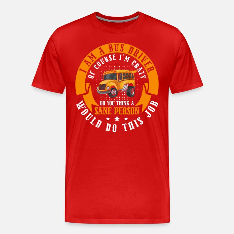 Fahrer Omnibus Linienbus Kraftfahrer - Männer Premium Bio T-Shirt - Rot