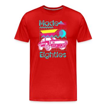 Neon Cool Costume Neon Enseignes - T-shirt bio Premium Homme - rouge - Devant - Damien (186cm)