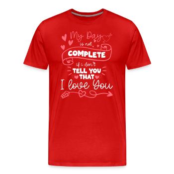 Valentine’s Day - Men's Premium Organic T-Shirt - red - Front - Damien (186cm)
