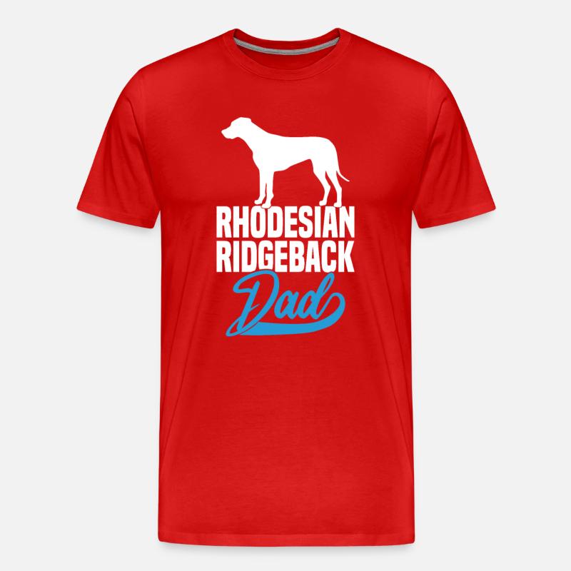 Rhodesian Ridgeback Dad - Männer Premium Bio T-Shirt - Rot