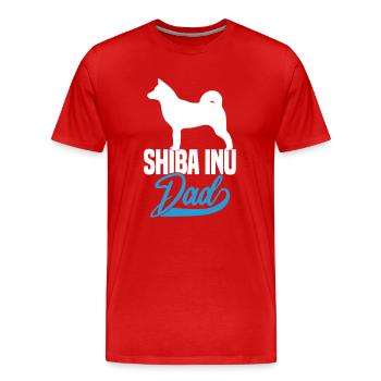 Shiba Inu Dad - Men's Premium Organic T-Shirt - red - Front - Damien (186cm)