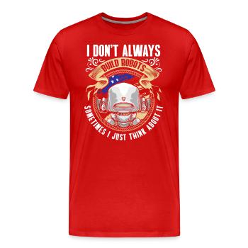 Technicien amateur de machines - T-shirt bio Premium Homme - rouge - Devant - Damien (186cm)