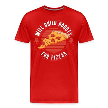 Maschine Retro Spielzeug Blechkamerad - Männer Premium Bio T-Shirt - Rot - Vorne - Damien (186cm)