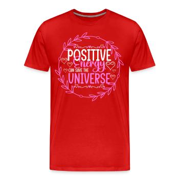 Positive Strengthen self-confidence - Men's Premium Organic T-Shirt - red - Front - Damien (186cm)