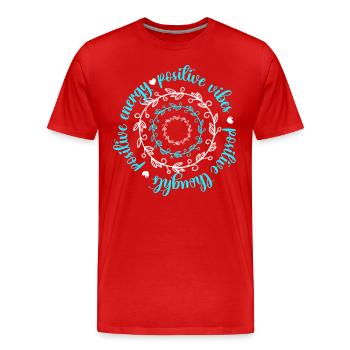 Motivation Love Yoga Exercise Self-confidence - Men's Premium Organic T-Shirt - red - Front - Damien (186cm)