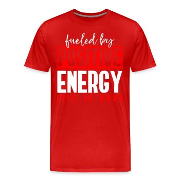 Positiv Meditation Selbstliebe - Männer Premium Bio T-Shirt - Rot - Vorne - Damien (186cm)