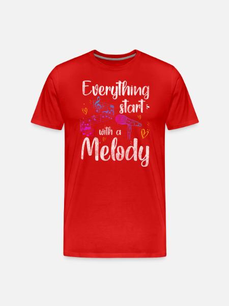 Music, Passion, Singing, Singing - Men's Premium Organic T-Shirt - red