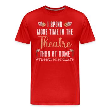 Theater Schauspielerin Probe - Männer Premium Bio T-Shirt - Rot - Vorne - Damien (186cm)