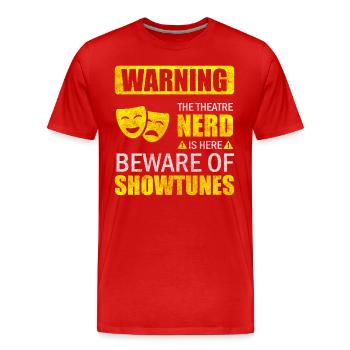 Actor Stage Design Theatre Friend Rehearsal - Men's Premium Organic T-Shirt - red - Front - Damien (186cm)