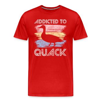 Ducks, Rubber Ducks, Waterfowl - Men's Premium Organic T-Shirt - red - Front - Damien (186cm)