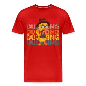 Duck Squeaky Duck Bathtub - Men's Premium Organic T-Shirt - red - Front - Damien (186cm)