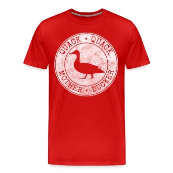 Ducklings Bird Beak Nature - Men's Premium Organic T-Shirt - red - Front - Damien (186cm)