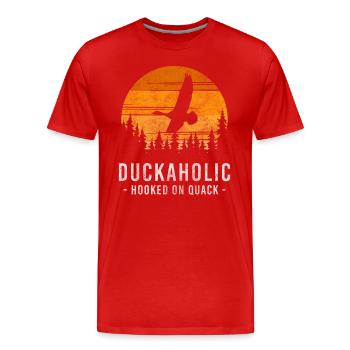 Ducks Rubber Duck - Men's Premium Organic T-Shirt - red - Front - Damien (186cm)