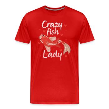 Fische Haustier Zierfische - Männer Premium Bio T-Shirt - Rot - Vorne - Damien (186cm)