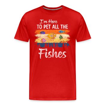 Aquarium Haustiere Meeresbewohner - Männer Premium Bio T-Shirt - Rot - Vorne - Damien (186cm)