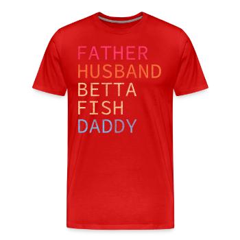 Aquarium Wasser Schwimmen Meeresbewohner - Männer Premium Bio T-Shirt - Rot - Vorne - Damien (186cm)