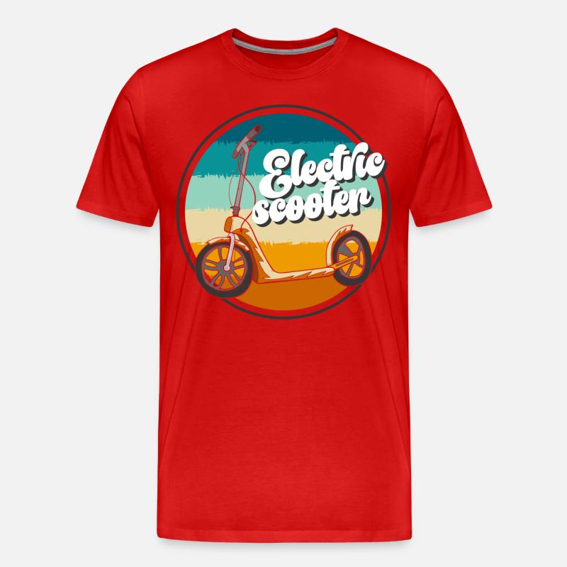 E-Scooter Elektrisch E-Roller - Männer Premium Bio T-Shirt - Rot