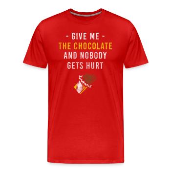 Süßigkeiten Kinder Gebäck - Männer Premium Bio T-Shirt - Rot - Vorne - Damien (186cm)